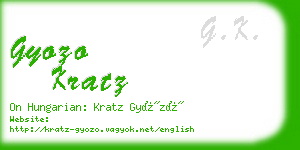 gyozo kratz business card